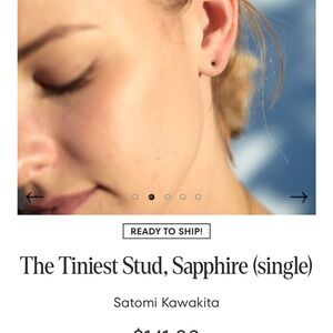 Catbird Satomi Kawakita Sapphire Stud Single Earring